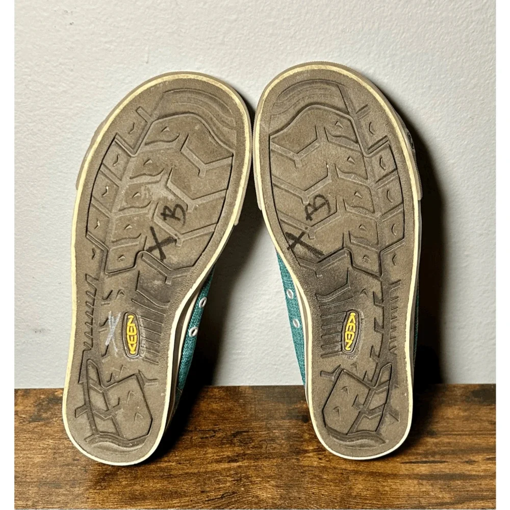 Keen Arcata Kid’s Canvas Lace Up Turquoise Casual Shoes Sz 6 US/ 5 UK